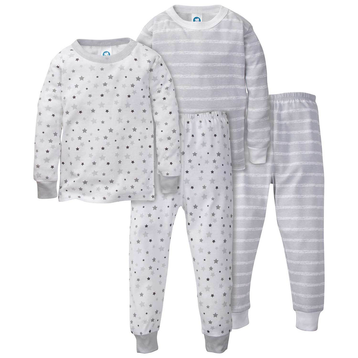 4-Piece Boys Organic Stars Pajama Set