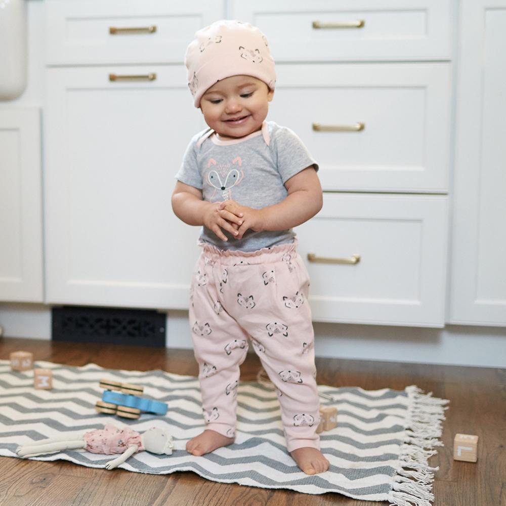 3-Piece Baby Girls Fox Bodysuit & Pants Set, view 2