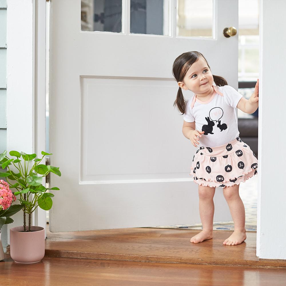 4-Piece Toddler Girls Bunny Shirts, Pant & Skort Set, view 3