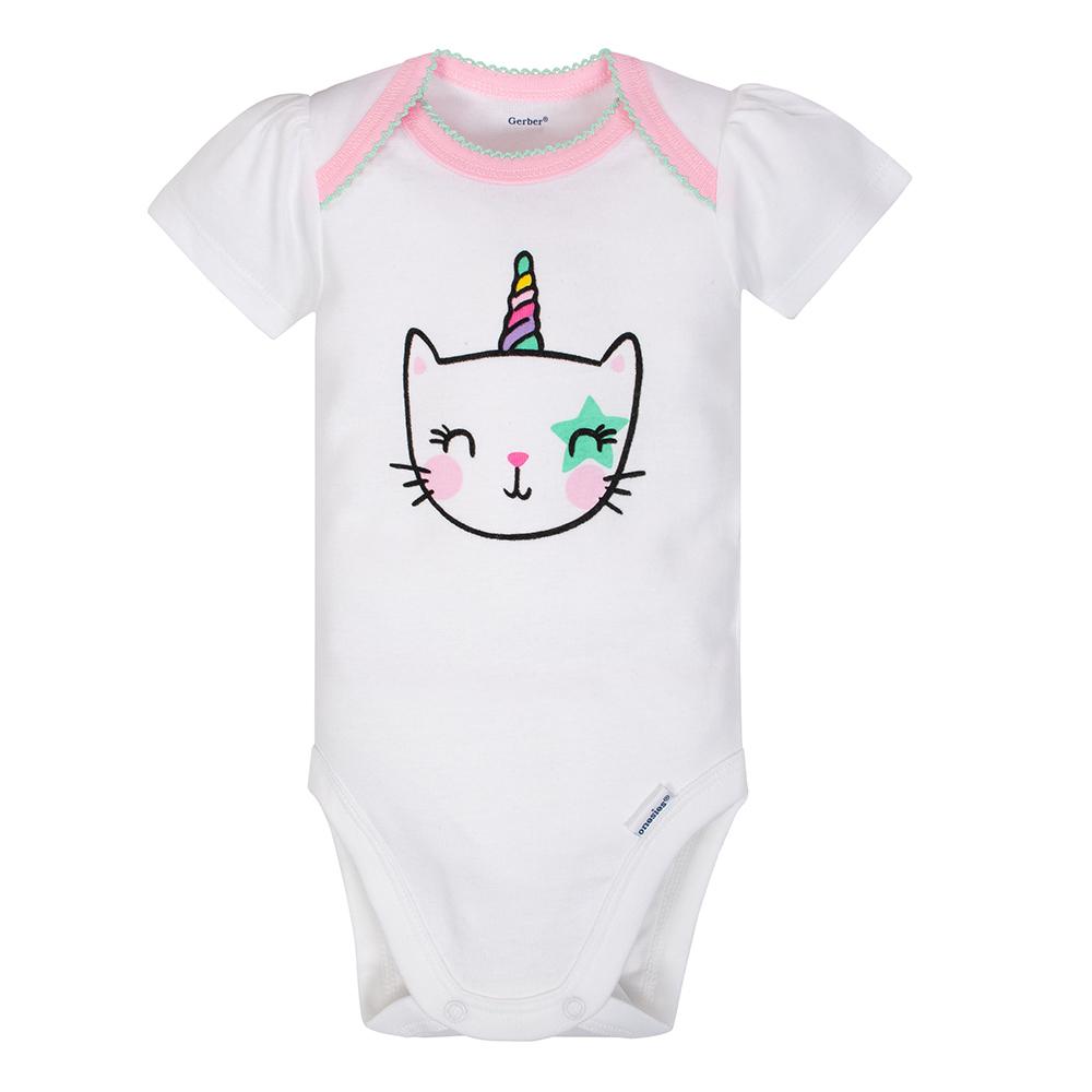 4-Piece Baby Girls Pop Star Onesies Bodysuit, Shirt, Pants, and Short Set, additional view 3