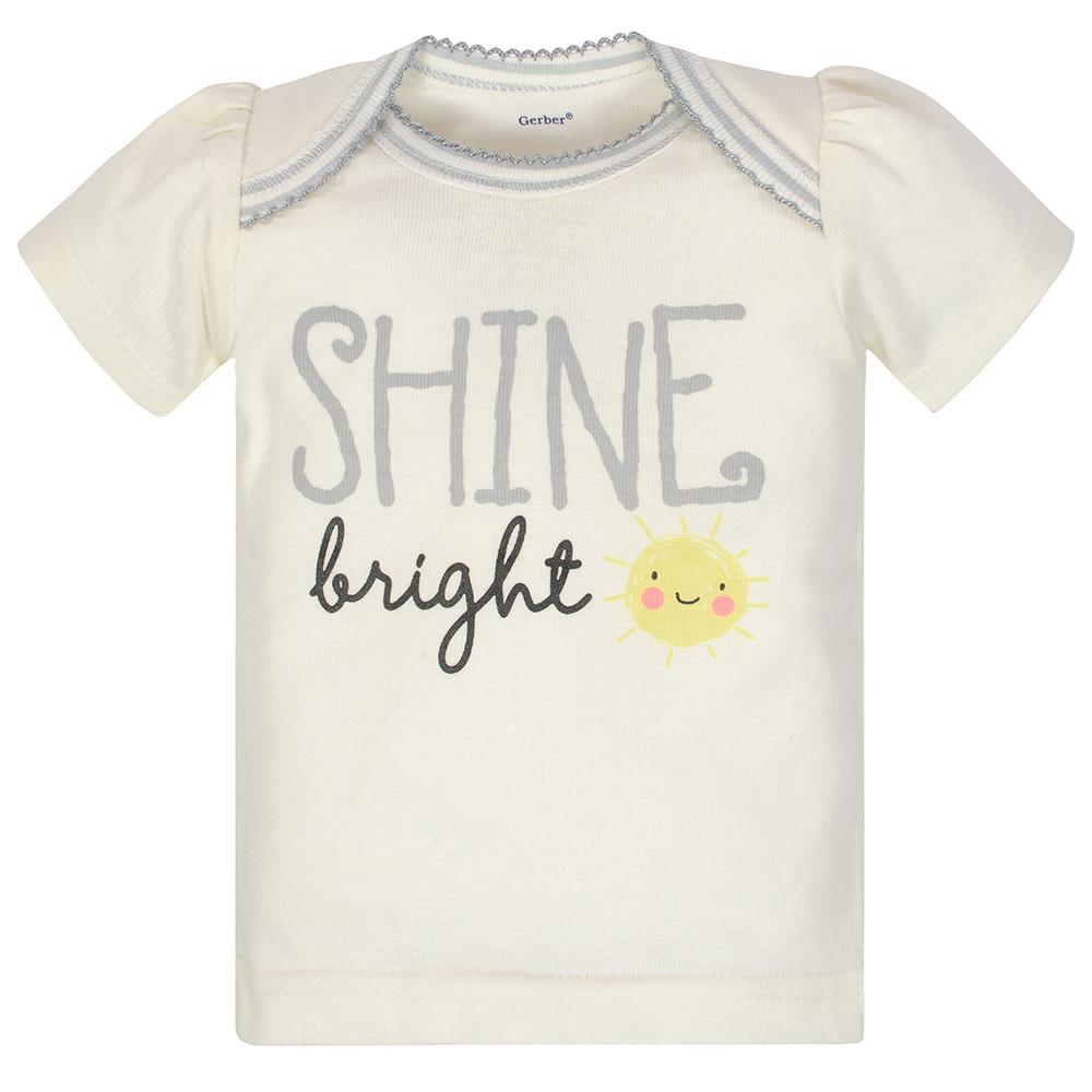 4-Piece Baby Girls Sunshine Onesies Bodysuit, Shirt, Pants & Skort Set, additional view 2