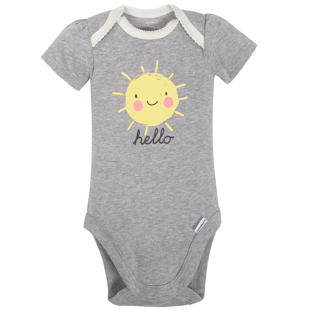 4-Piece Baby Girls Sunshine Onesies Bodysuit, Shirt, Pants & Skort Set, additional view 3