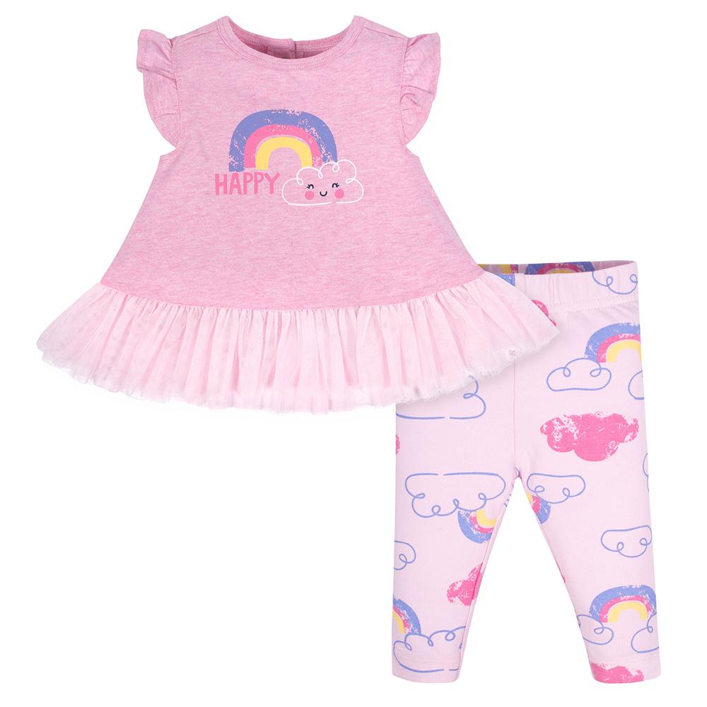 2-Piece Infant Girls Rainbow Tunic & Legging Set