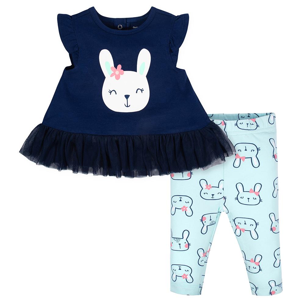 2-Piece Infant Girls Bunny Tunic & Legging Set