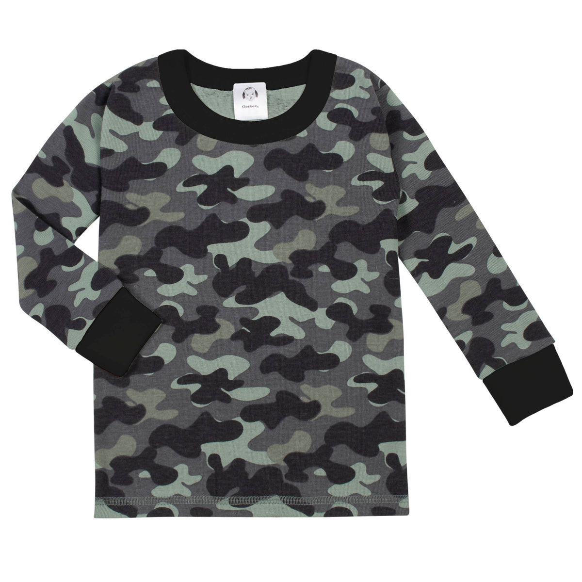 4-Piece Organic Toddler Boys Dino and Camo Pajamas, additional view 3