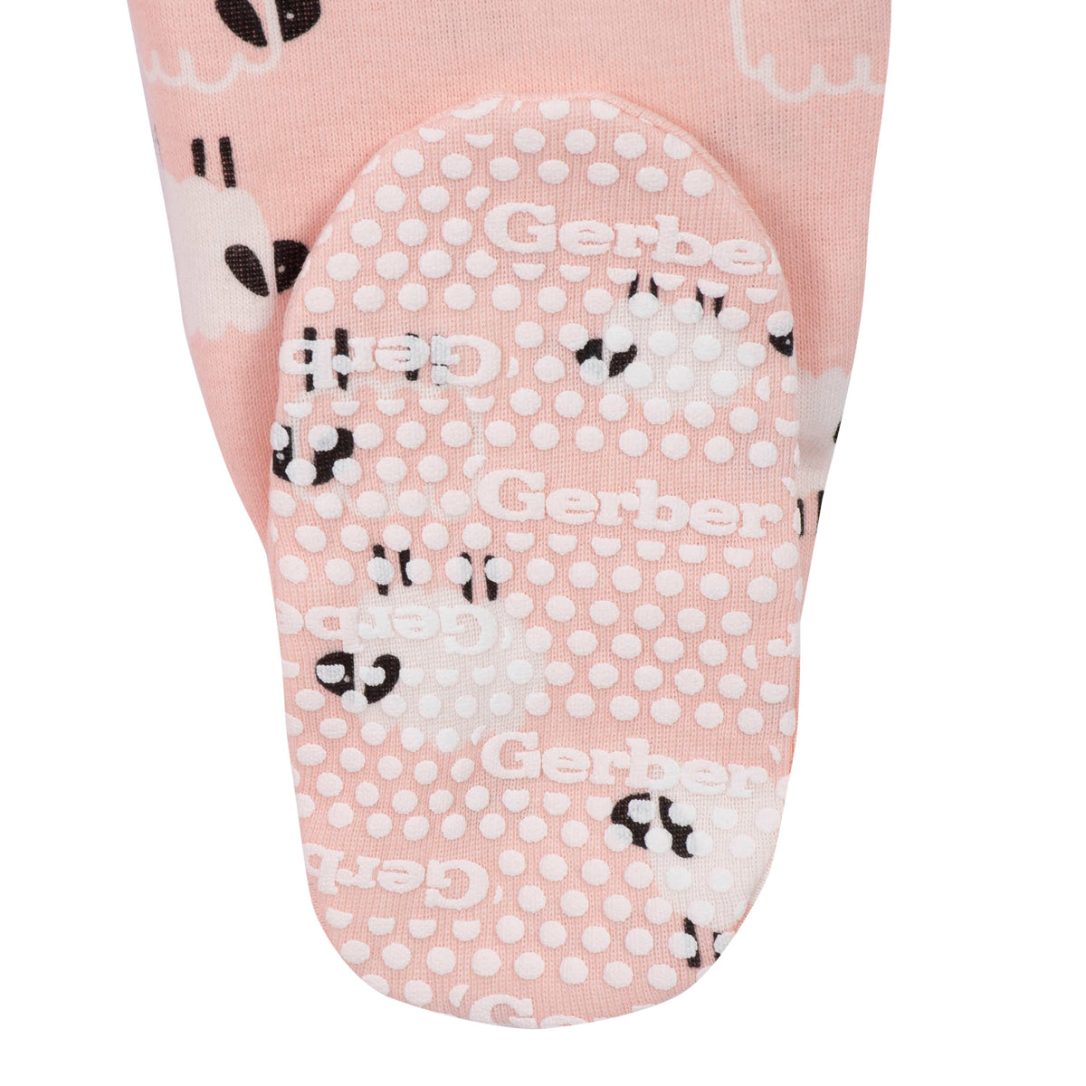 2-Pack Organic Baby Girls Sheep Snug Fit Footed Pajamas, additional view 3