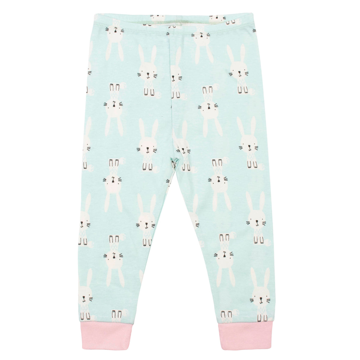 4-Piece Organic Girls Snug Fit Bunny Pajamas, additional view 2