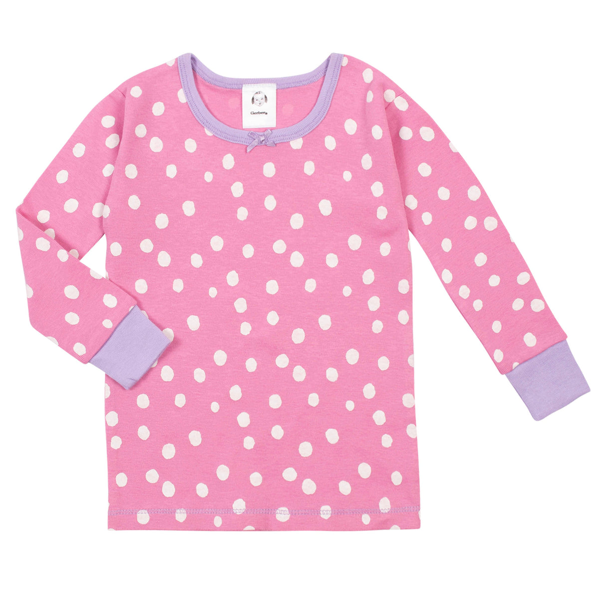 4-Piece Organic Toddler Girls Reindeer Snug Fit Pajamas, additional view 3
