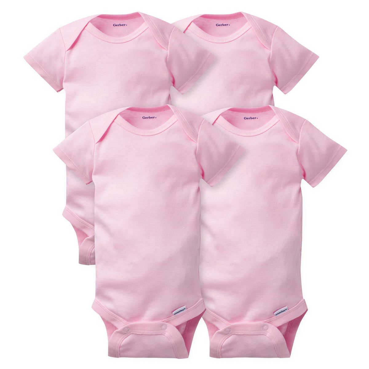 4-Pack Craft Pink OnesiesBodysuits