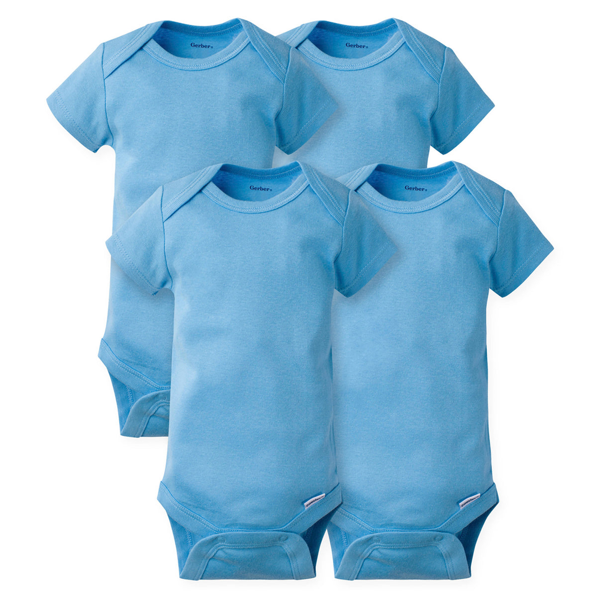 4-Pack Craft Blue Onesies Bodysuits