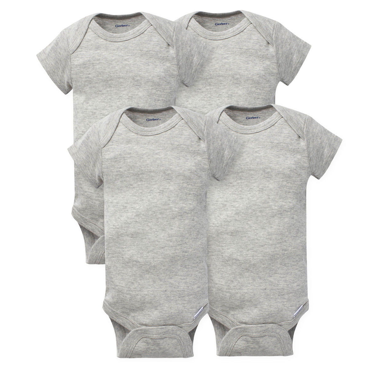 4-Pack Craft Gray Onesies Bodysuits