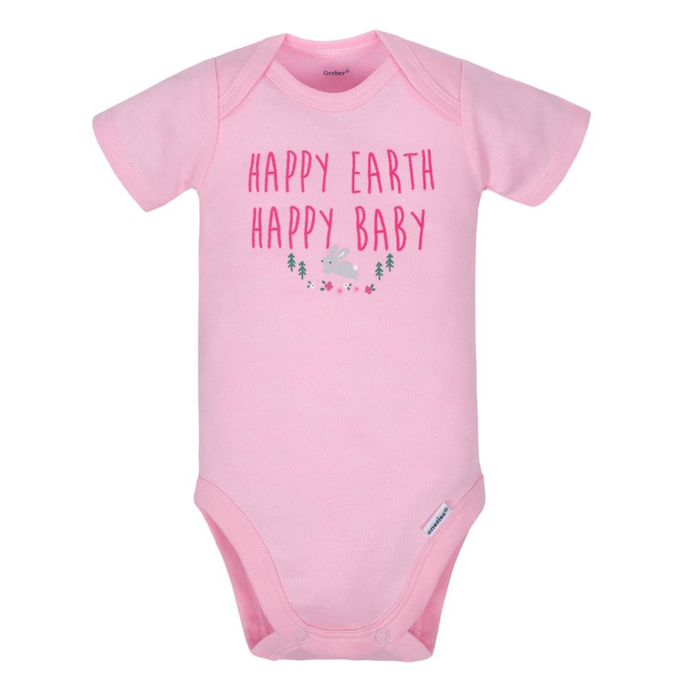3-Piece Baby Girls Happy Earth Bodysuits & Pant Set, additional view 2