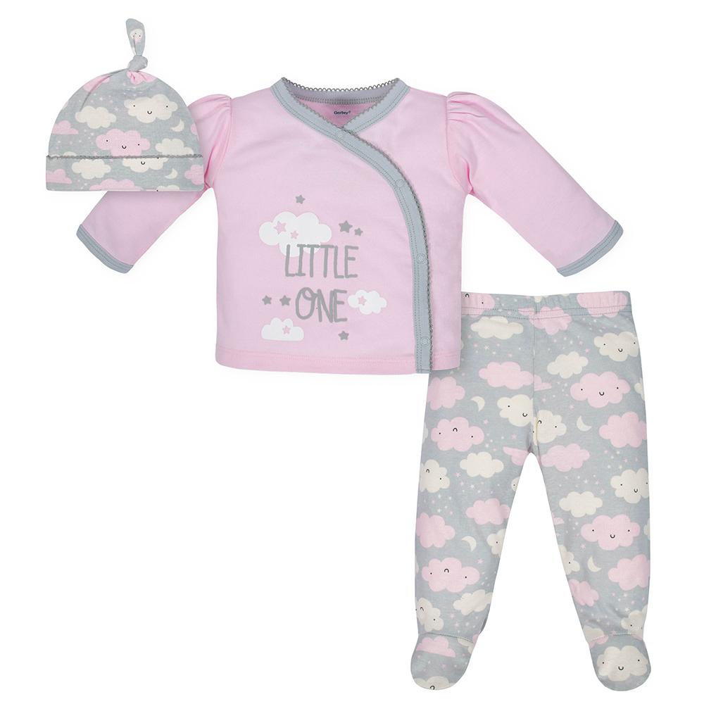 3-Piece Infant Girls Little One Take-Me-Home Set