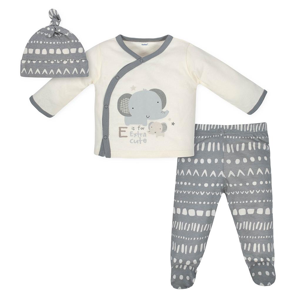 3-Piece Infant Boys Elephant Take-Me-Home Set
