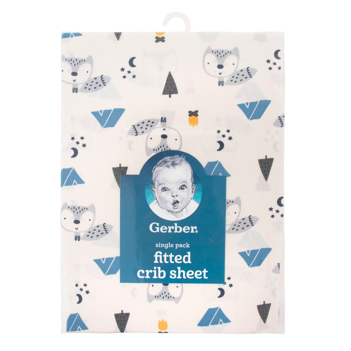Boys Fox Fitted Crib Sheets, additional view 1