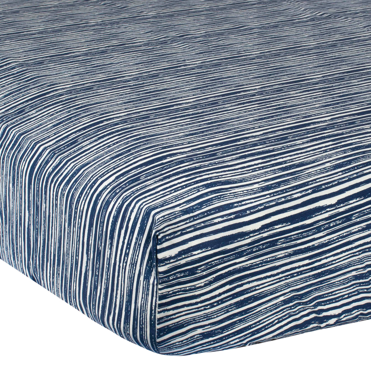 Baby Boys Navy Striped Fitted Crib Sheet