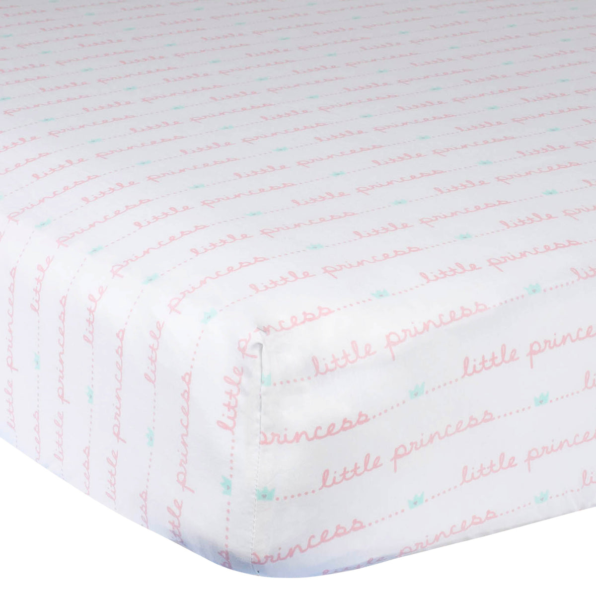 Baby Girls Little Princess Pink Fitted Crib Sheet