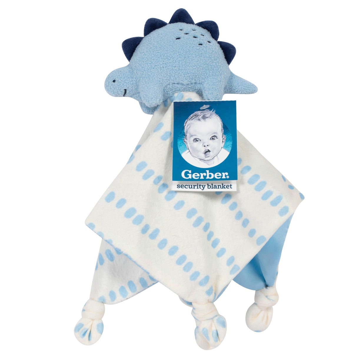 Boys Blue Dinosaur Security Blanket, additional view 1