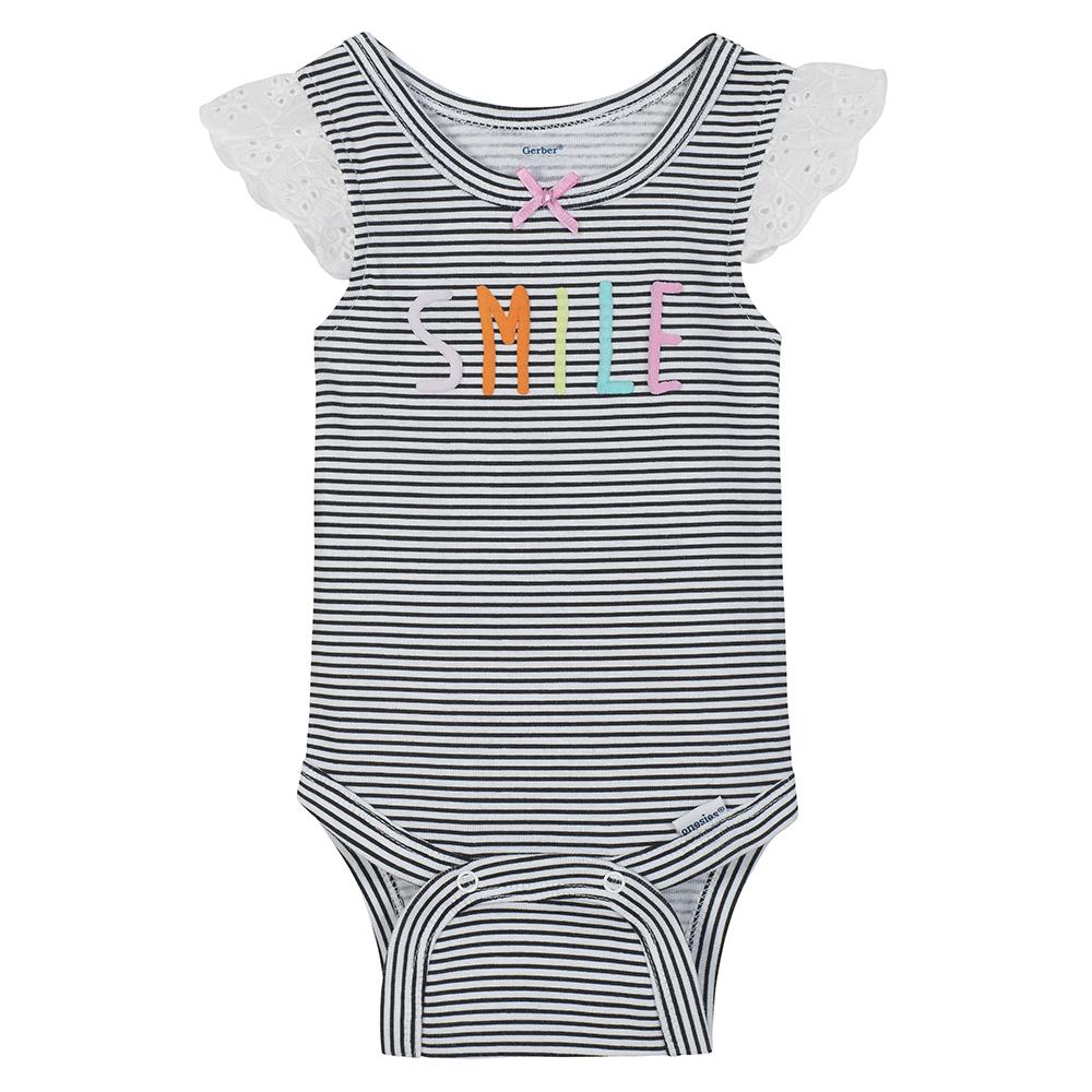 4-Pack Girls Clouds Sleeveless Onesies Bodysuits, additional view 1