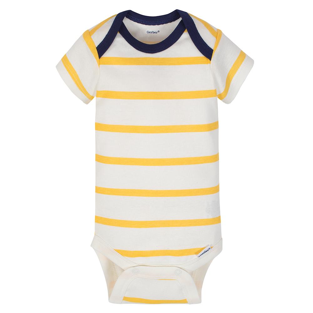 4-Pack Boys Whale Short Sleeve Onesies Bodysuits, additional view 2