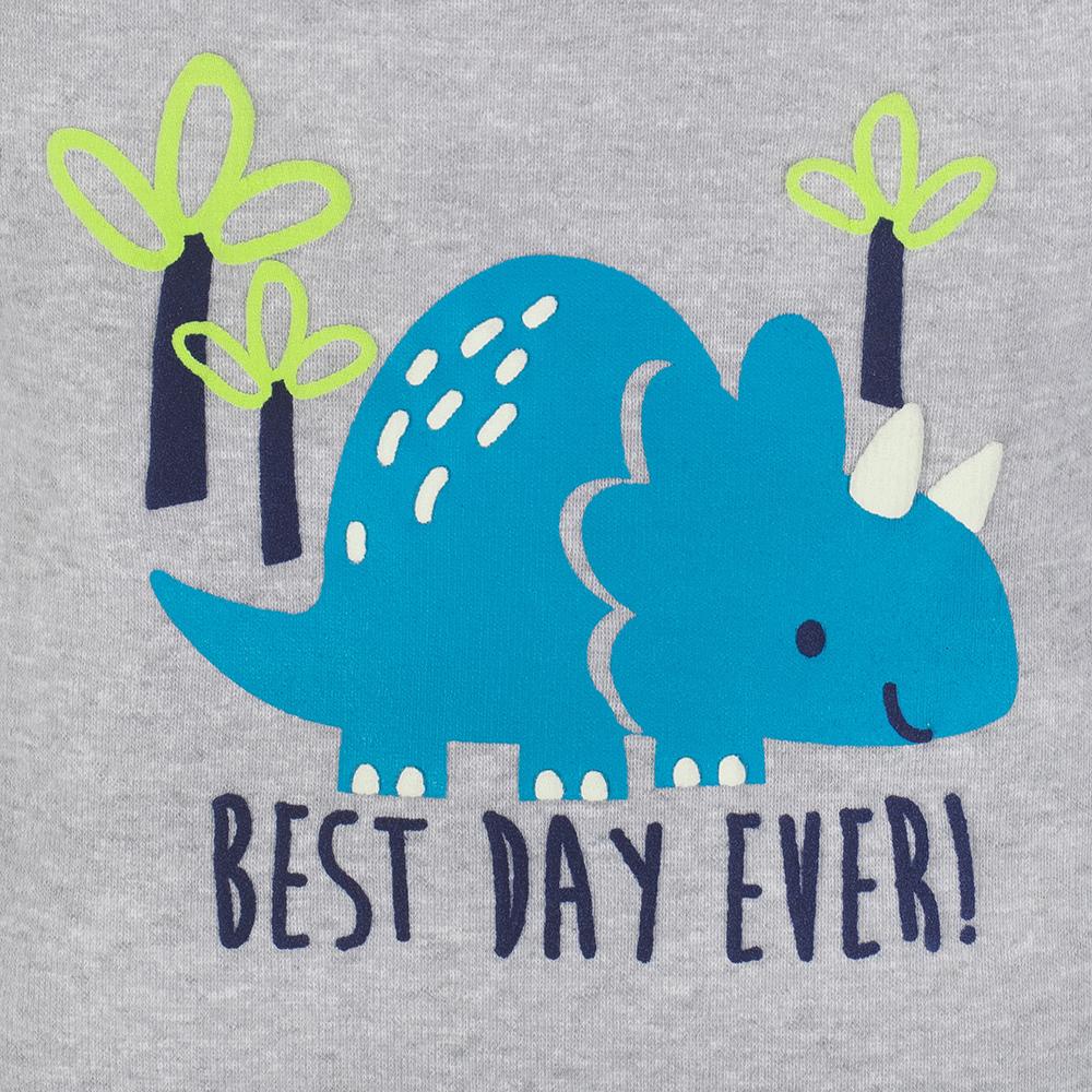4-Pack Boys Dino Short Sleeve Onesies Bodysuits, additional view 2
