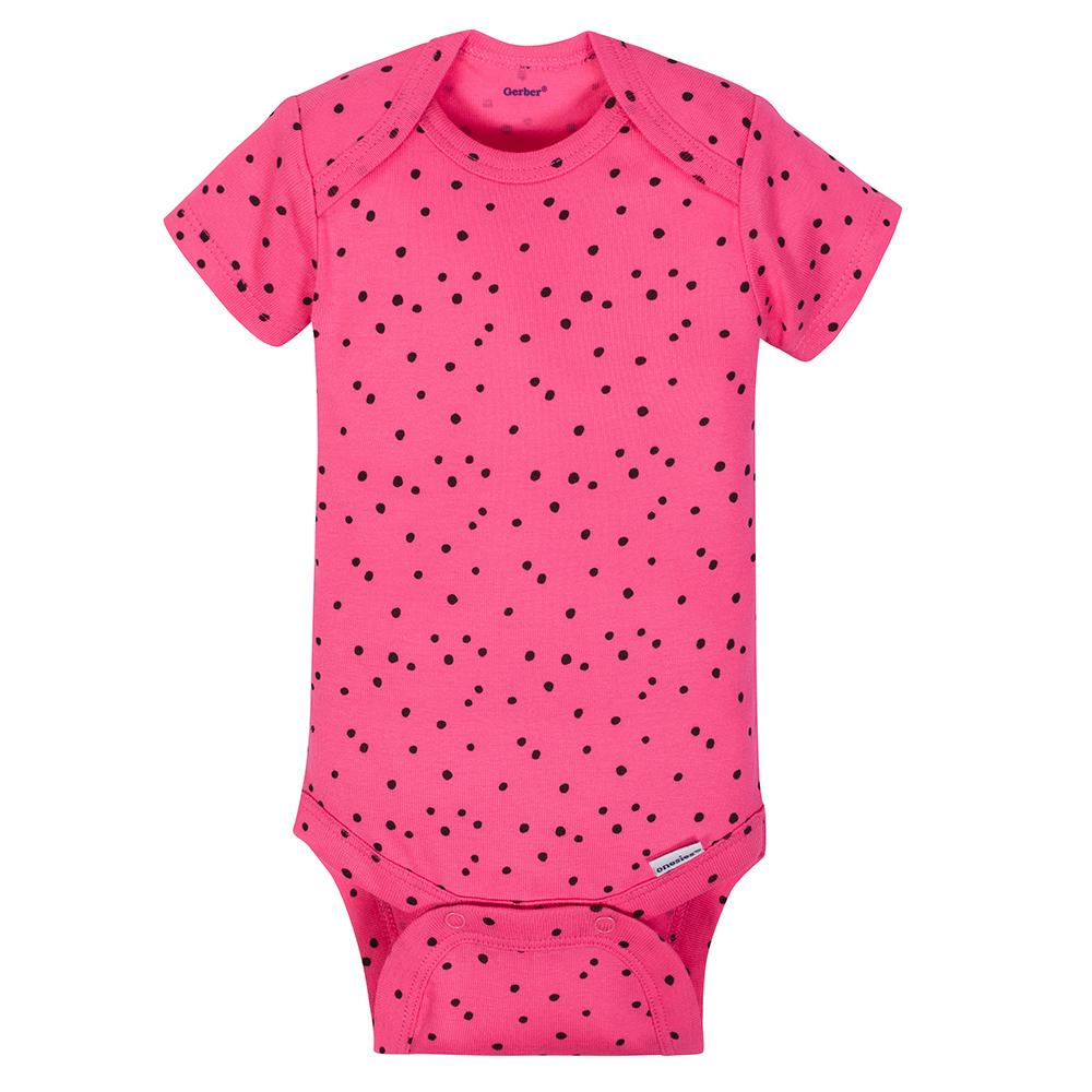 4-Pack Girls Watermelon Short Sleeve Onesies Bodysuits, additional view 4