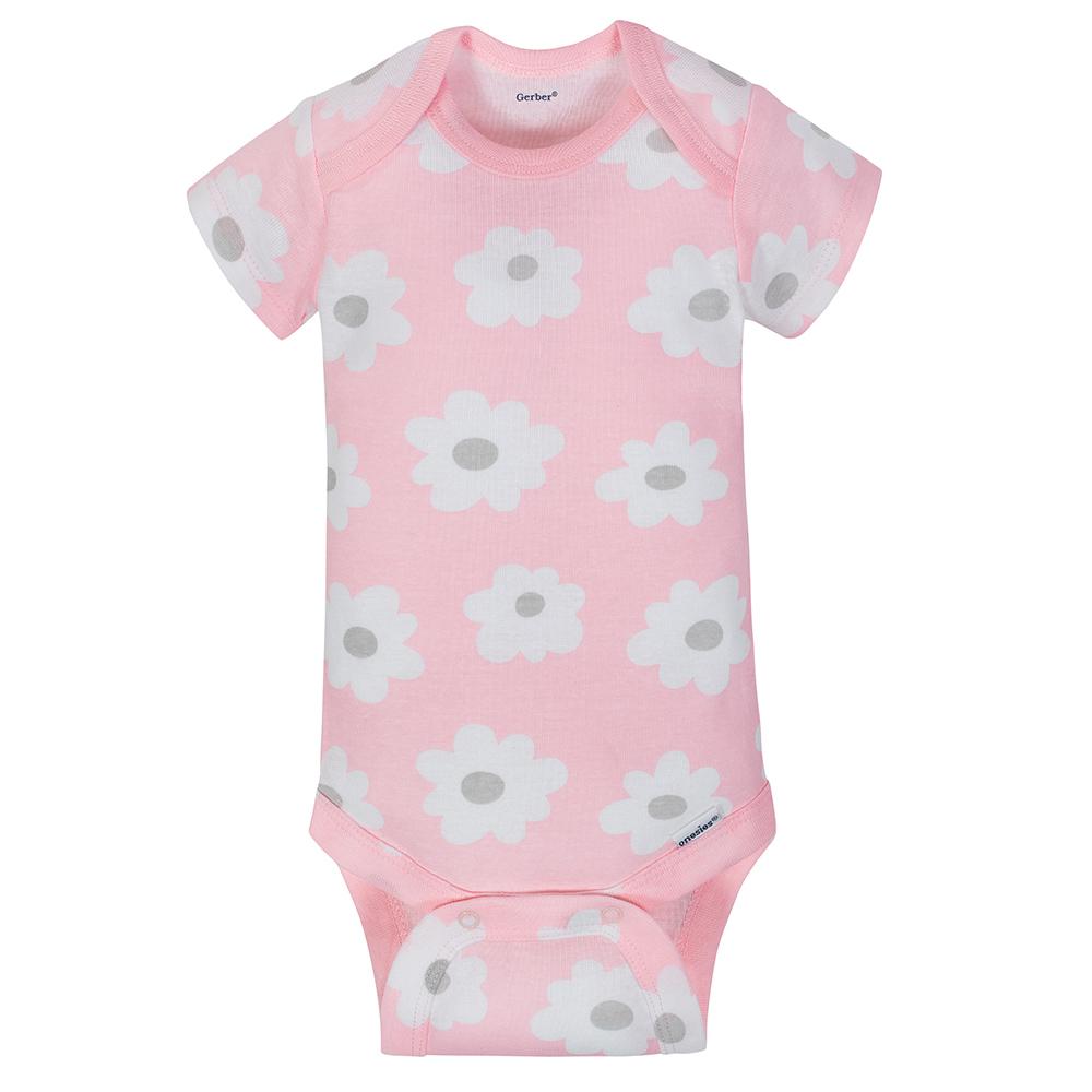 4-Pack Girl Bunny Short Sleeve Onesies Bodysuits, additional view 4