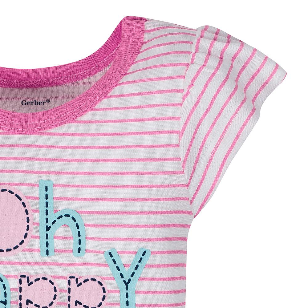 4-Pack Girls Clouds Short Sleeve Onesies Bodysuits, additional view 1
