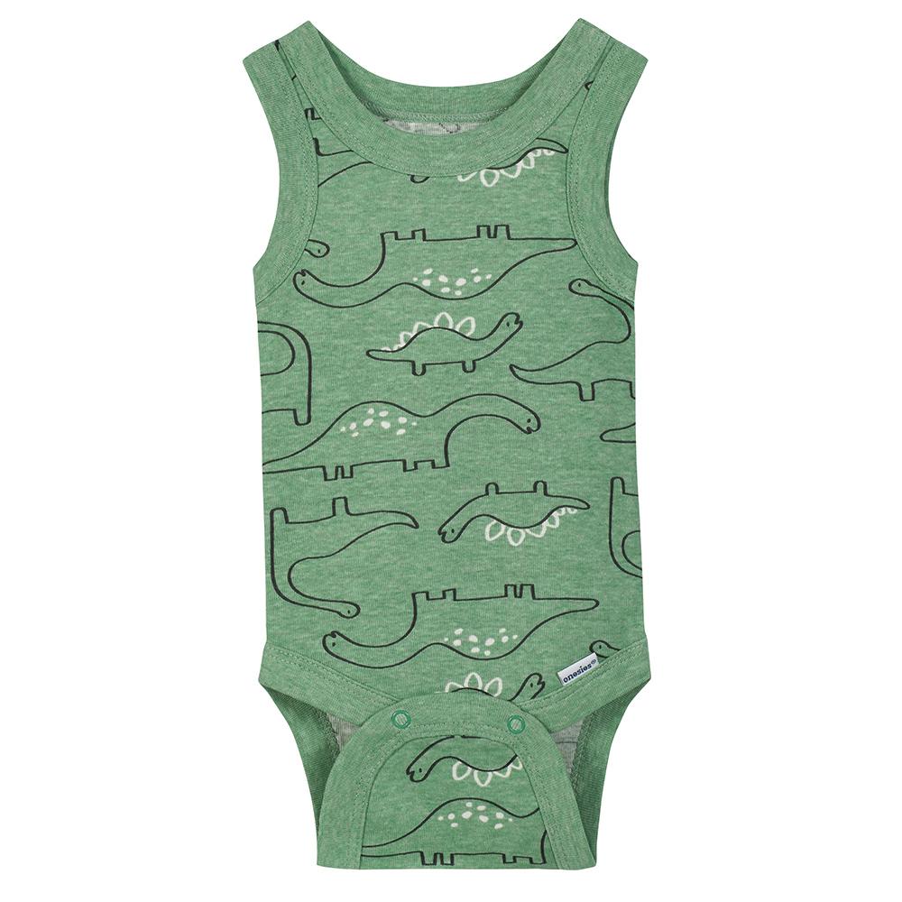 4-Pack Boys Dino Sleeveless Onesies Bodysuits, additional view 3