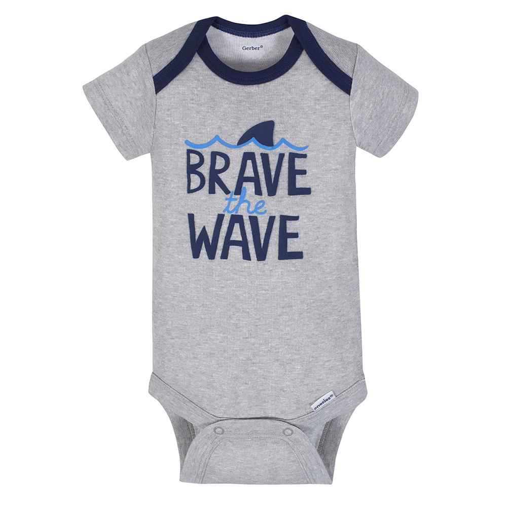 4-Pack Boys Whale Short Sleeve Onesies Bodysuits, additional view 1