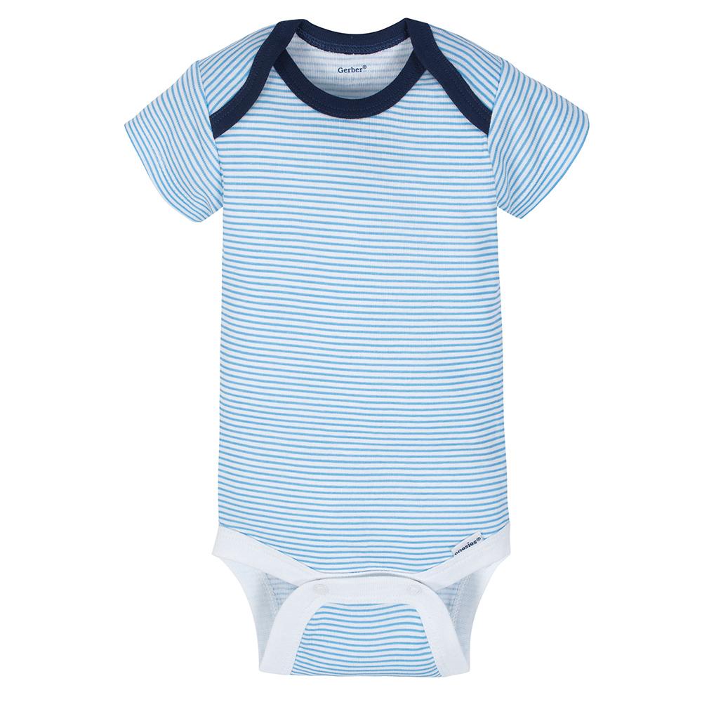 4-Pack Boys Whale Short Sleeve Onesies Bodysuits, additional view 7