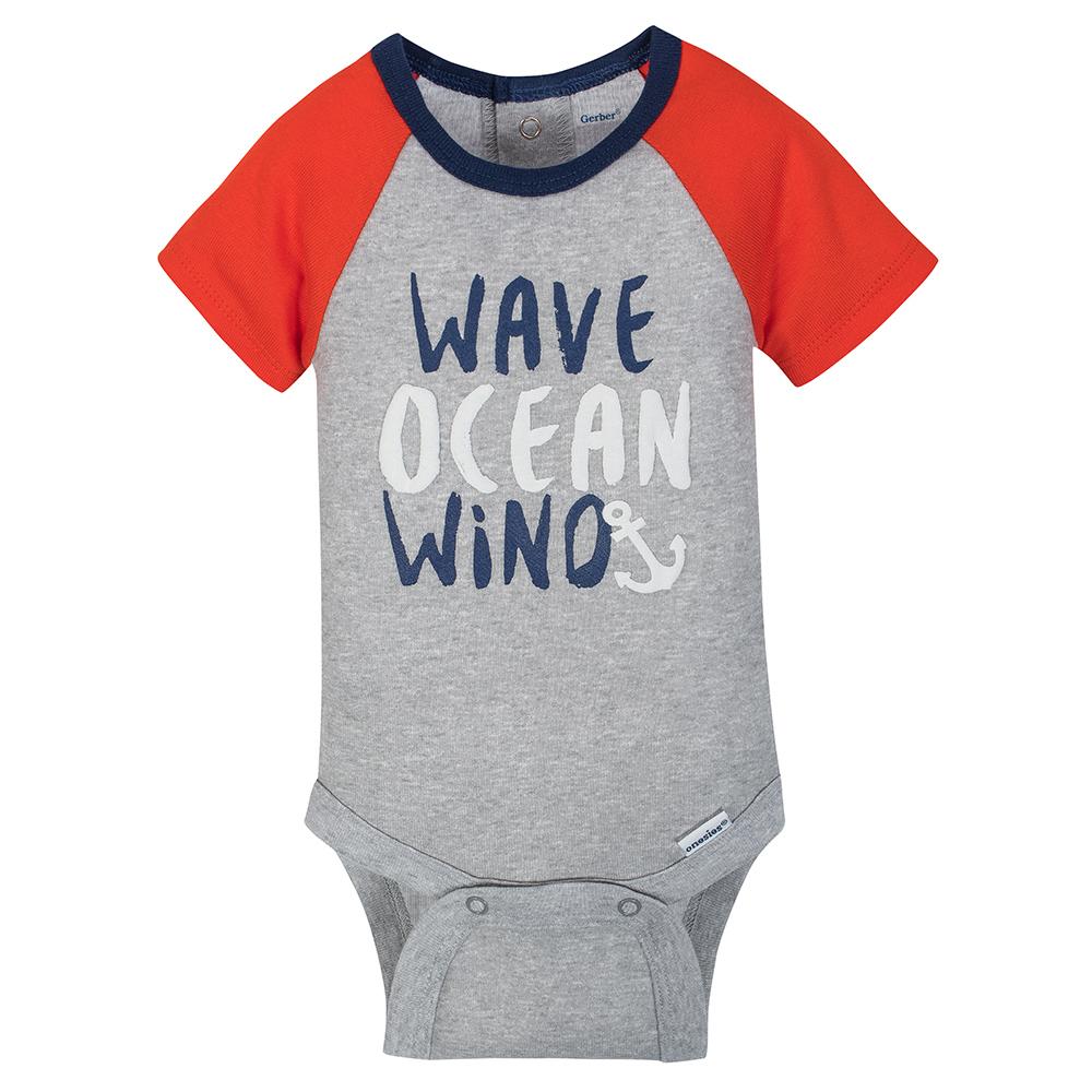4-Pack Boys Sailing Short Sleeve Onesies Bodysuits, additional view 4