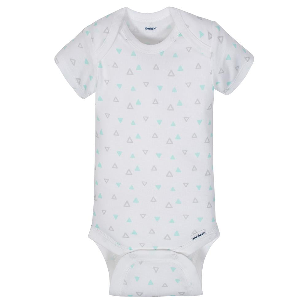 4-Pack Neutral Elephants Short Sleeve Onesies Bodysuits, additional view 4