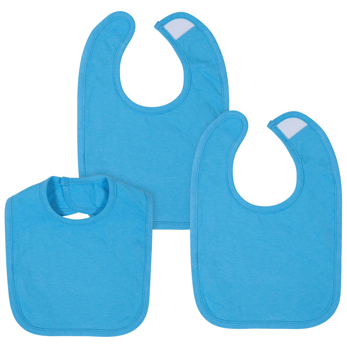 3-Pack Craft Blue Dribbler Bibs