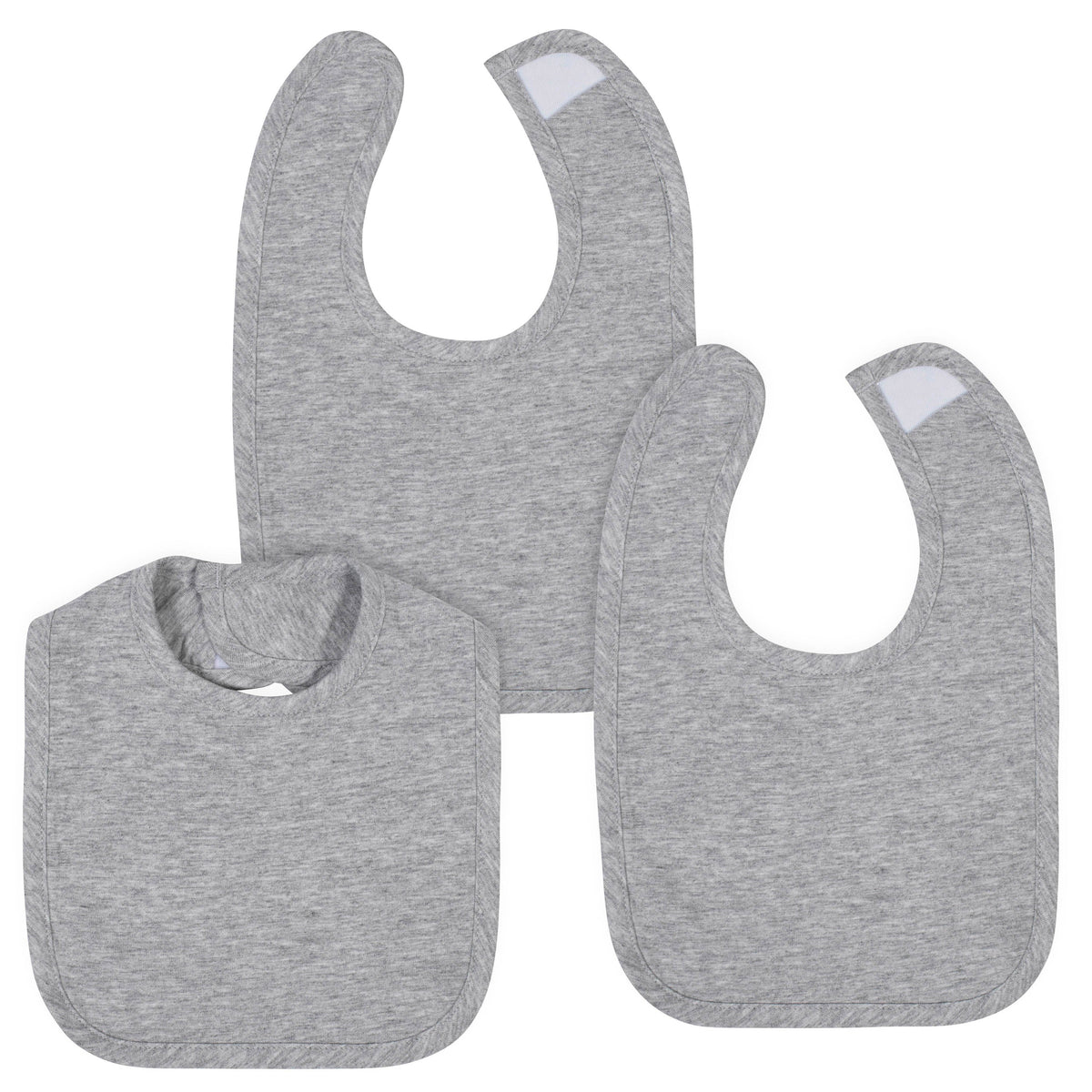 3-Pack Craft Gray Dribbler Bibs