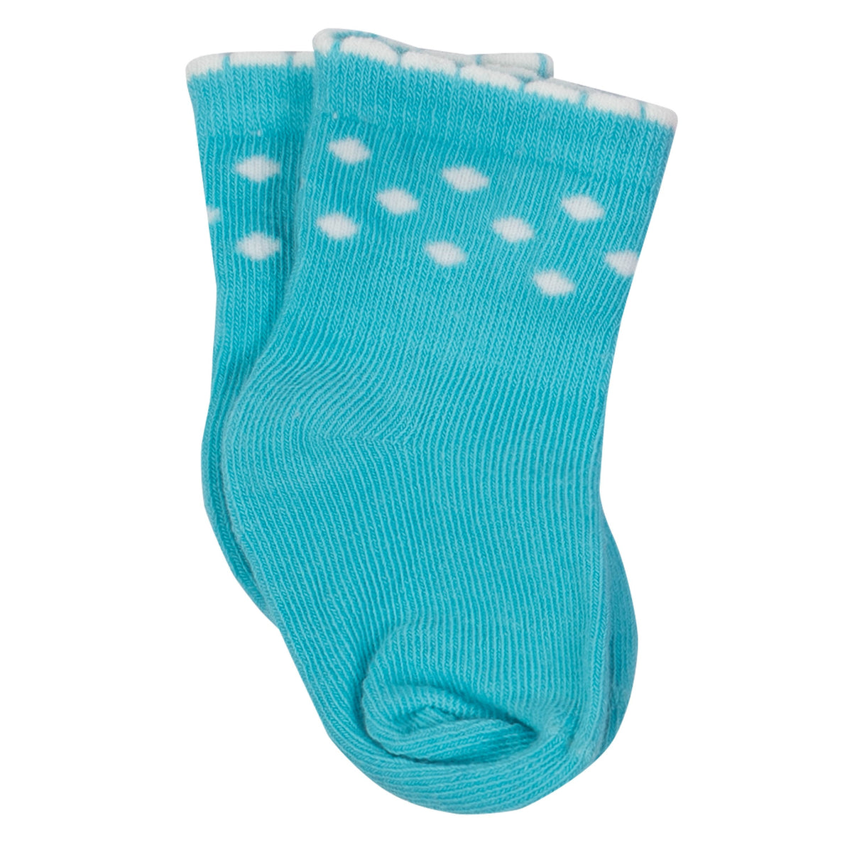 8-Pair Girls Polka Dots Wiggle Proof Socks, additional view 1
