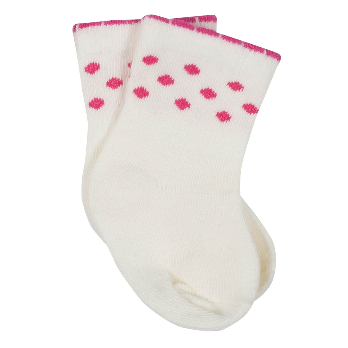 8-Pair Girls Polka Dots Wiggle Proof Socks, additional view 2