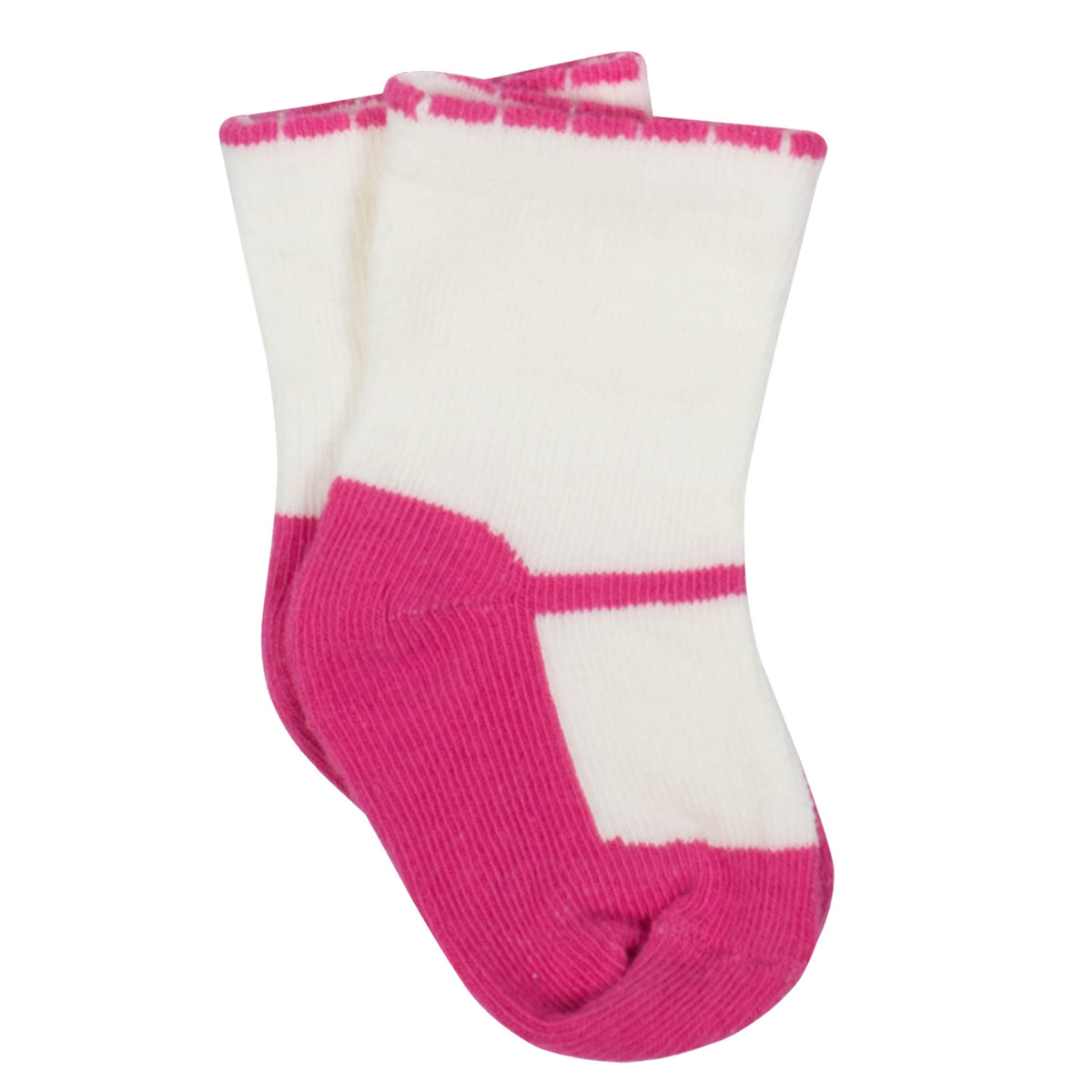 8-Pair Girls Jersey Wiggle Proof Socks, additional view 1