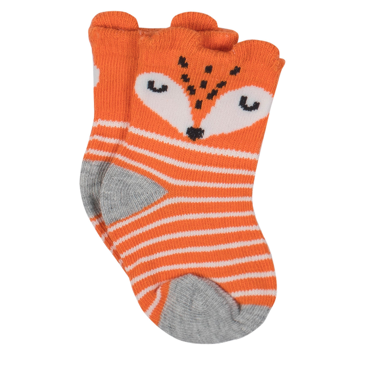 8-Pair Boys Animal Face Wiggle Proof Socks, additional view 1