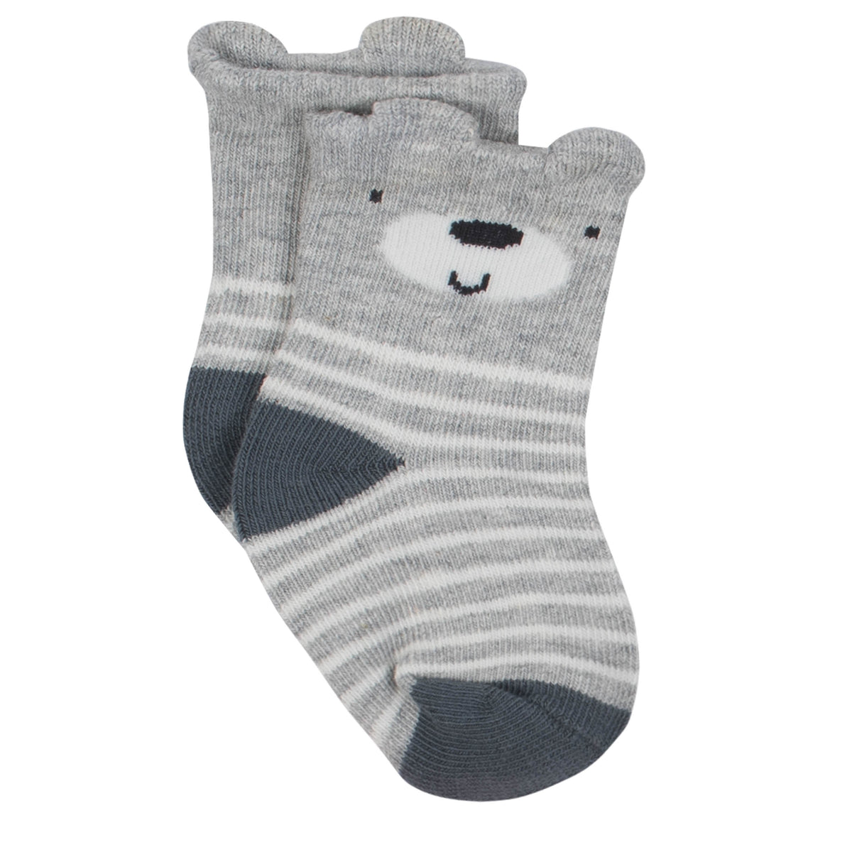 8-Pair Boys Animal Face Wiggle Proof Socks, additional view 2