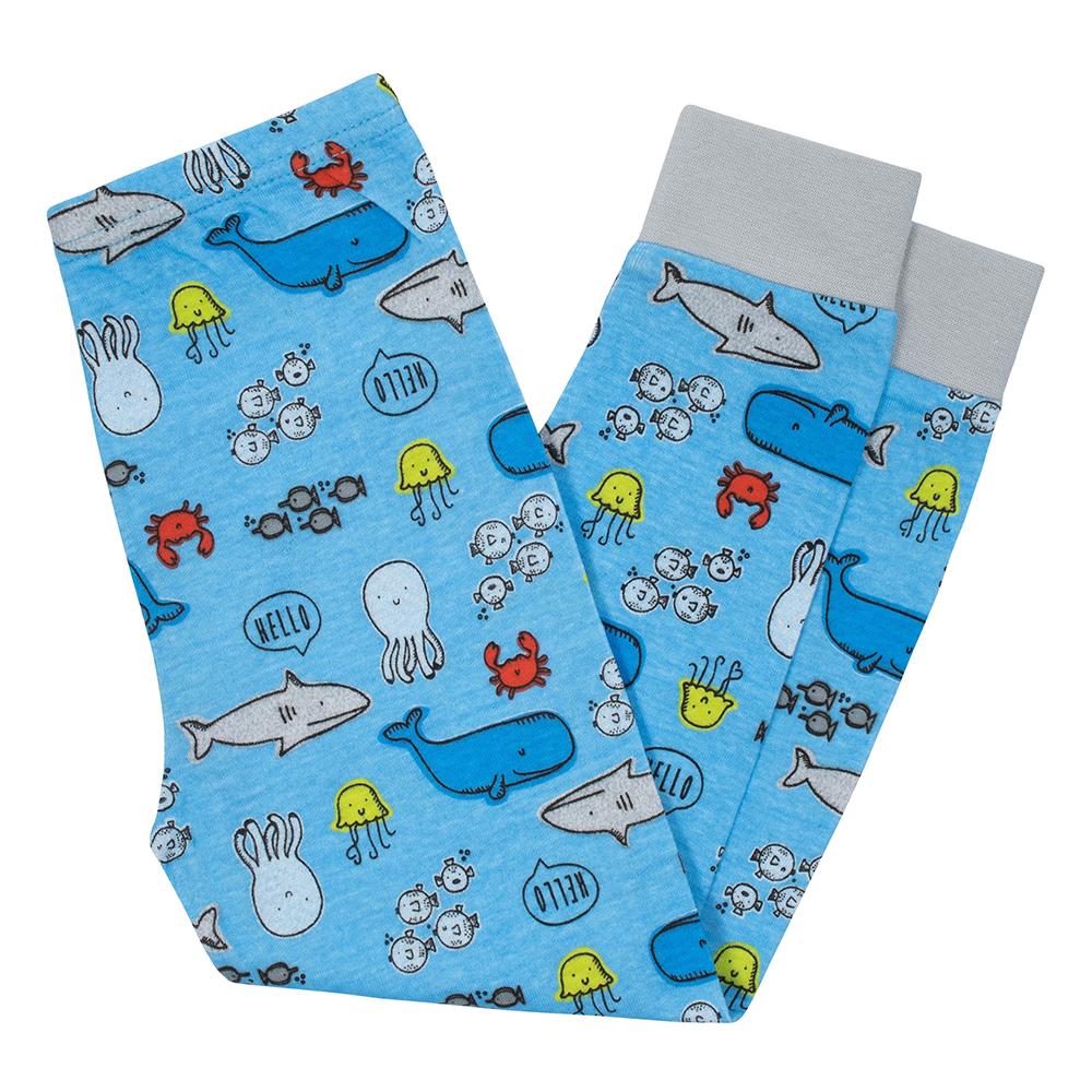 4-Piece Boys Shark Snug Fit Pajama Set, additional view 2