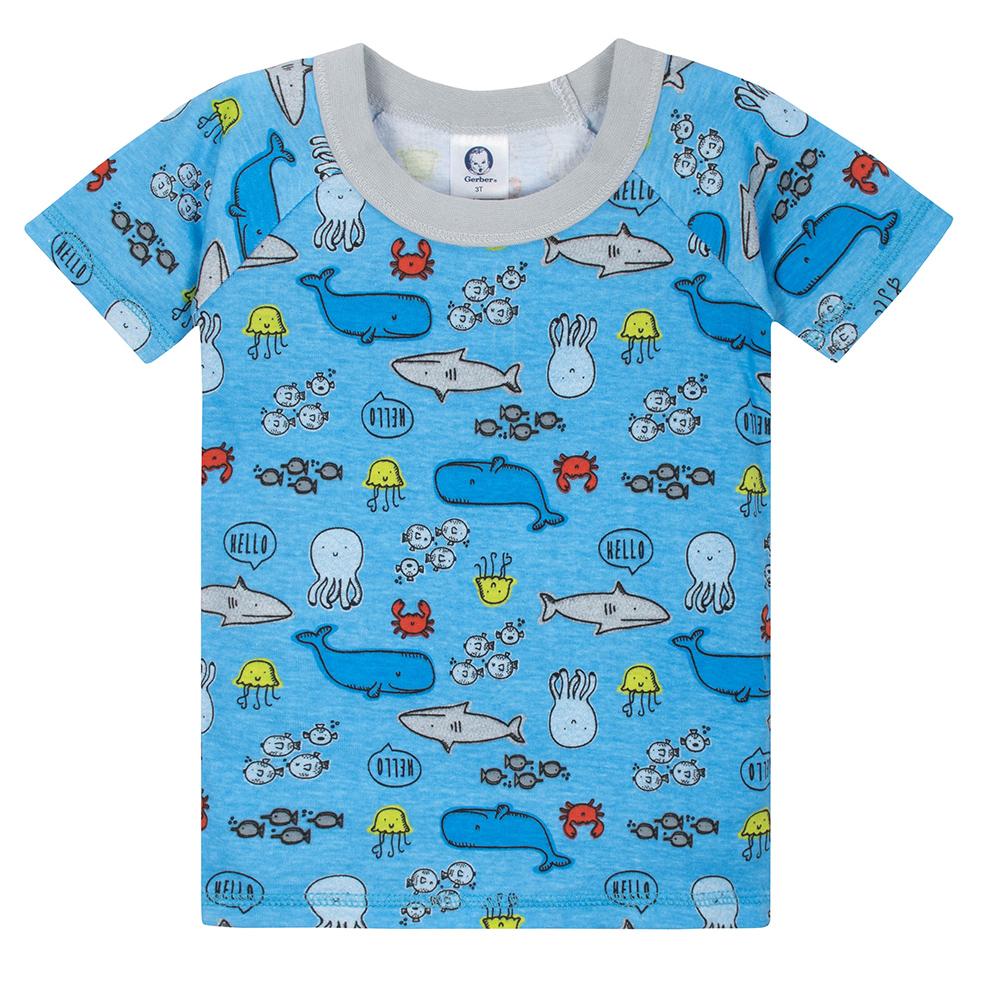 4-Piece Boys Shark Snug Fit Pajama Set, additional view 3