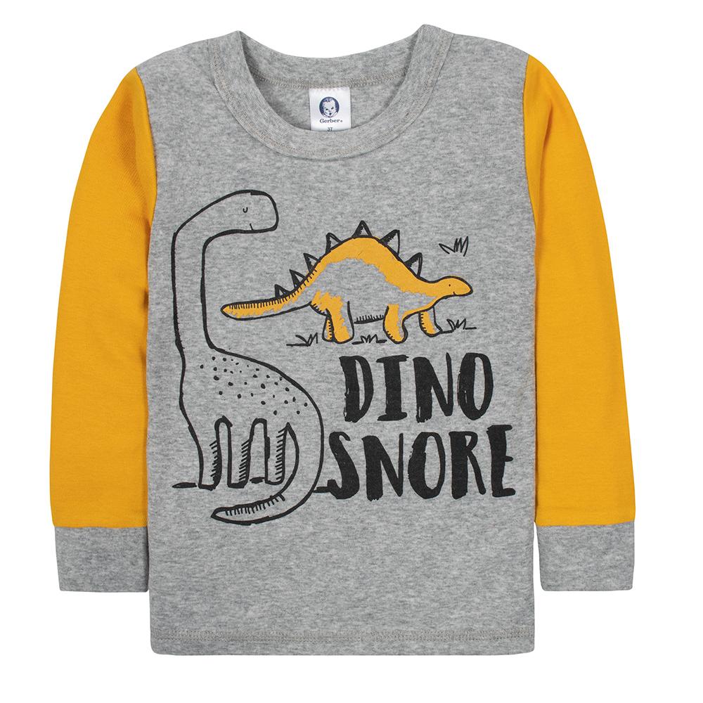 4-Piece Boys Dino Snug Fit Pajama Set, additional view 1
