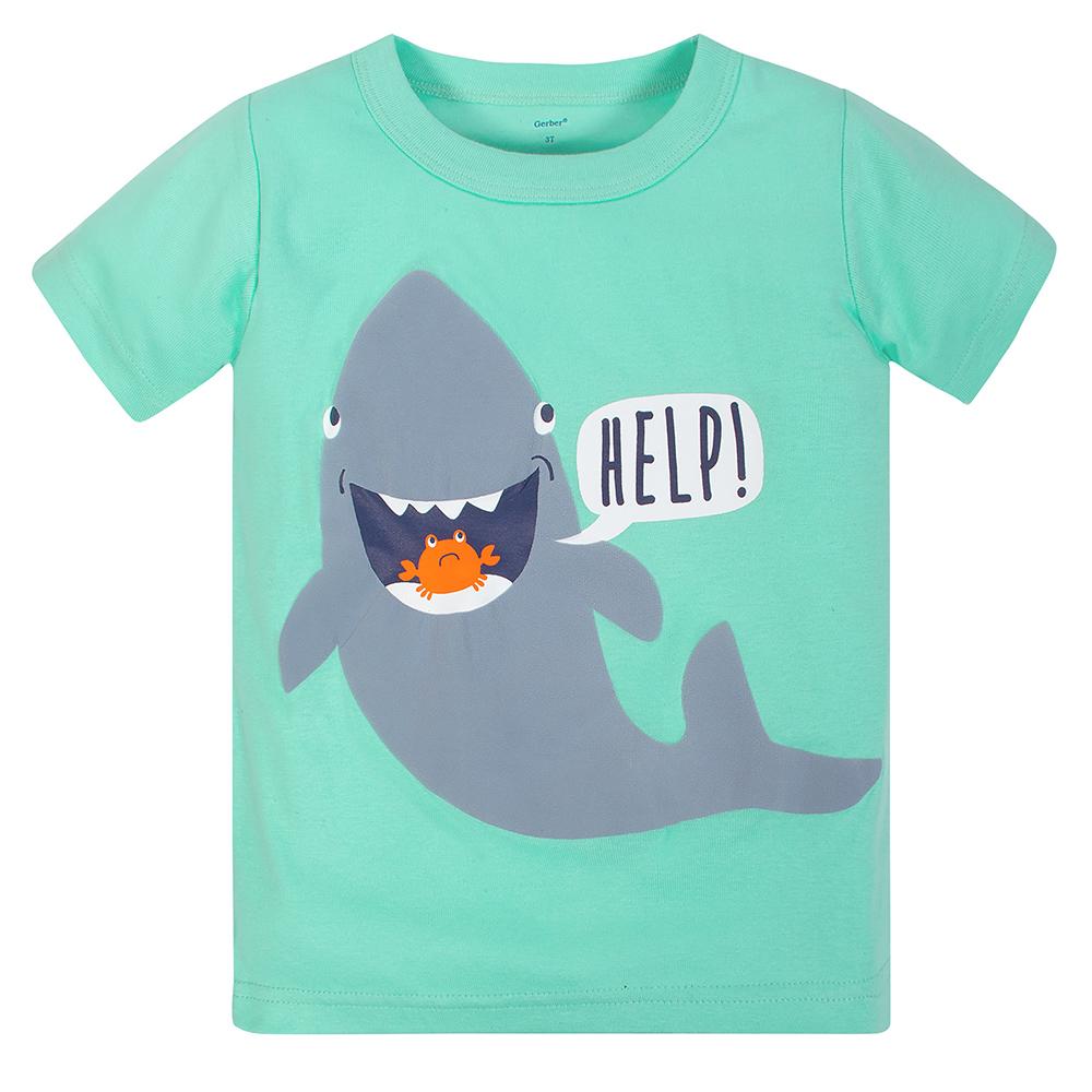 4-Piece Toddler Boys Shark Shirts, Shorts & Pants Set, additional view 1