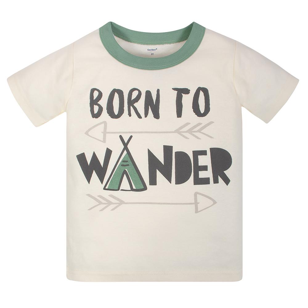 4-Piece Toddler Boys Born to Wonder Shirts, Shorts & Pants Set, additional view 1