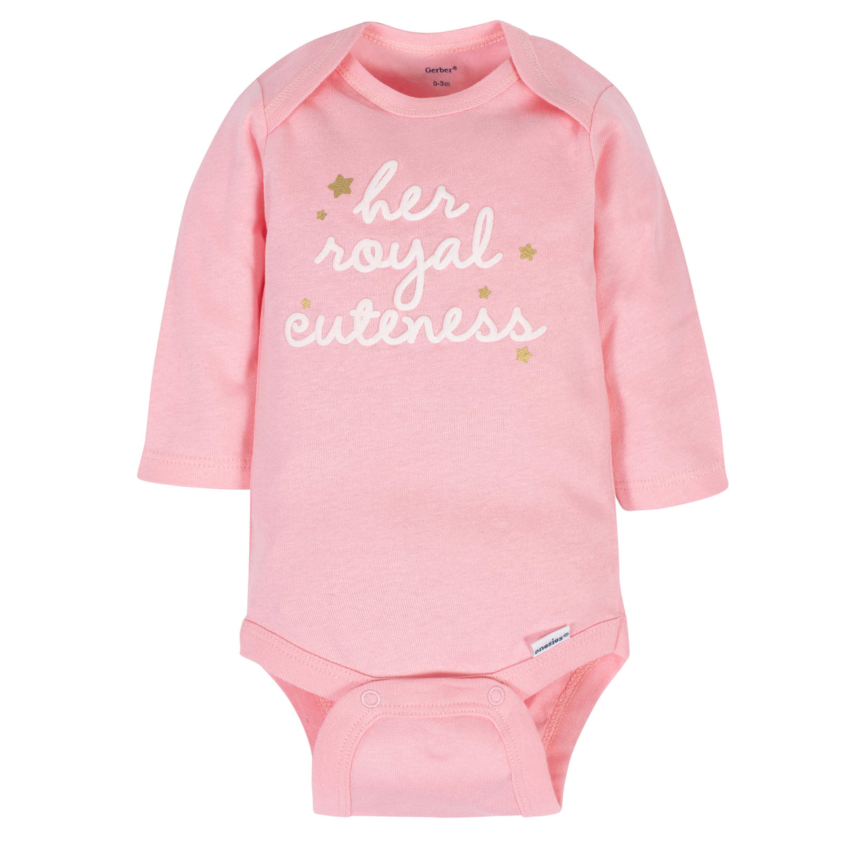 6-Pack Baby Girls Castle Long Sleeve Onesies Bodysuits, additional view 1