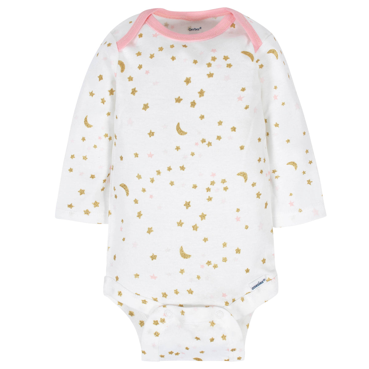 6-Pack Baby Girls Castle Long Sleeve Onesies Bodysuits, additional view 4