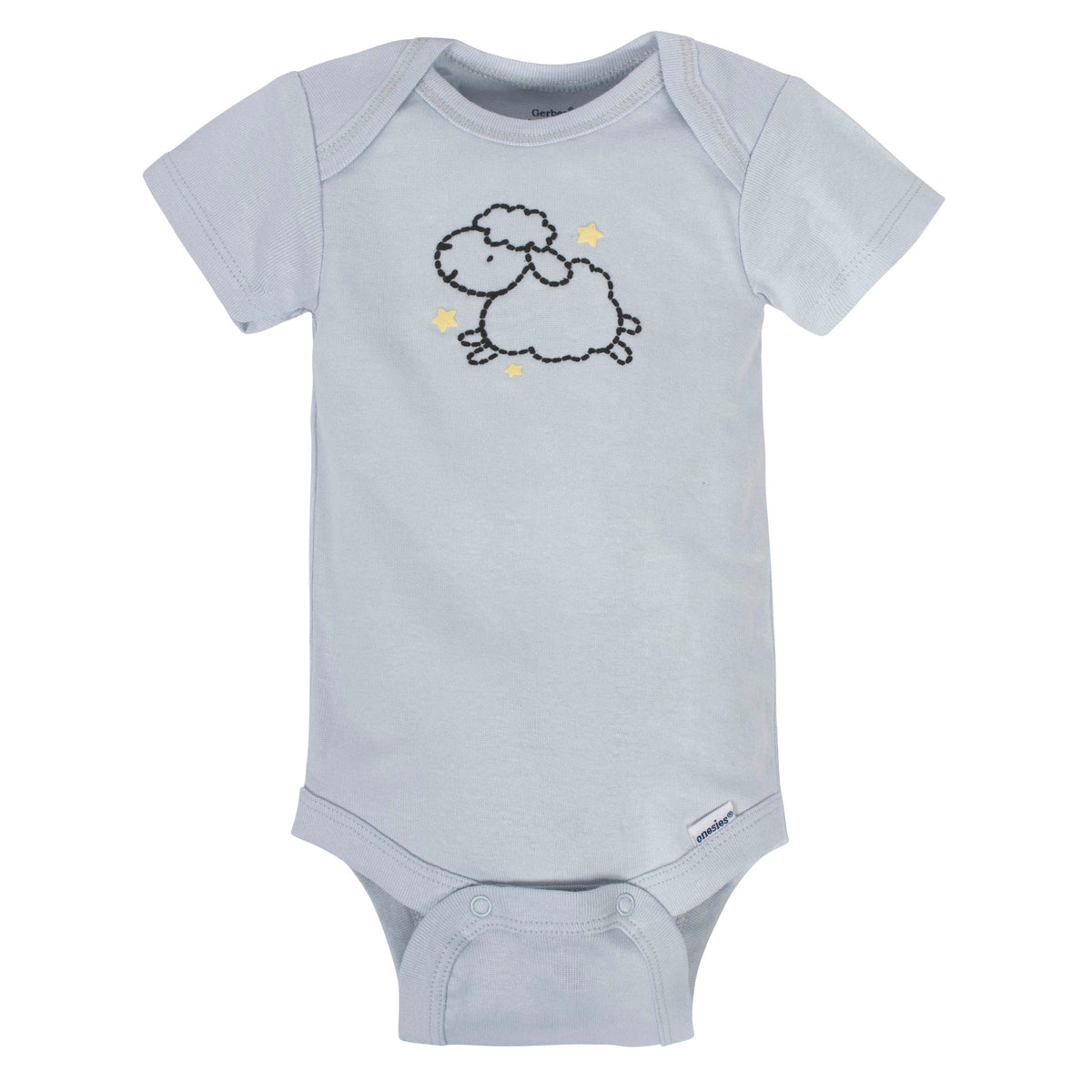 8-Pack Baby Neutral Sheep Short Sleeve Onesies Bodysuits, additional view 1