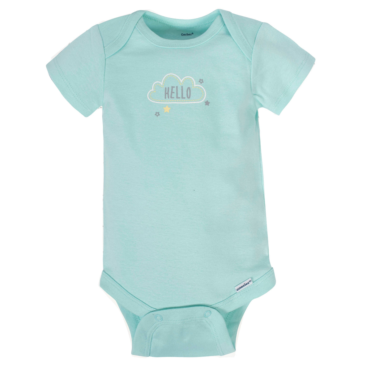 8-Pack Baby Neutral Animals Short Sleeve Onesies Bodysuits, additional view 1
