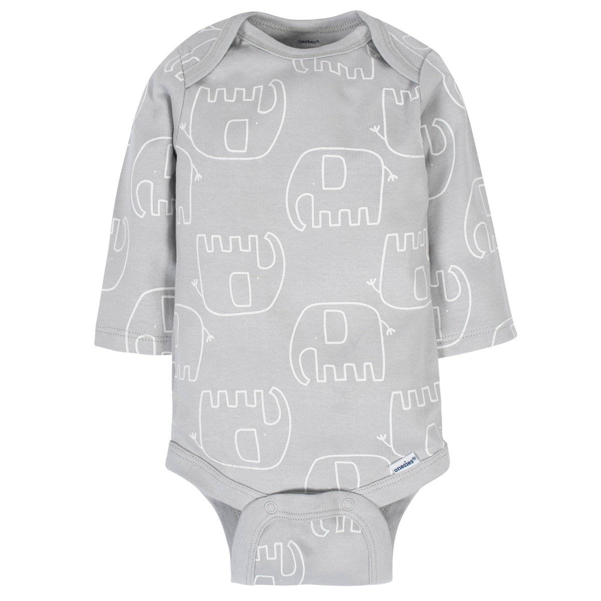 6-Pack Baby Neutral Animals Long Sleeve Onesies Bodysuits, additional view 3